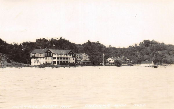 Portage Point Resort (Portage Point Inn) - Vintage Postcard (newer photo)